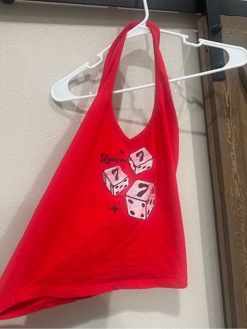 Windsor Red Women’s ' Halter Tank Top with Dice Graphic